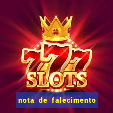 nota de falecimento a tribuna santos hoje