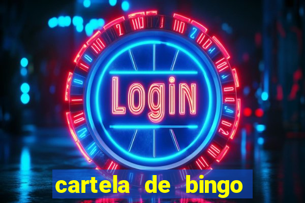 cartela de bingo pra imprimir