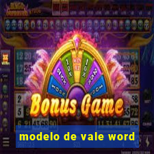 modelo de vale word