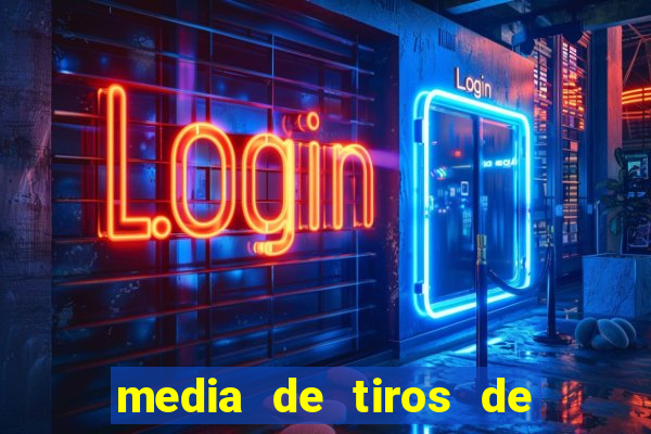 media de tiros de meta por jogo