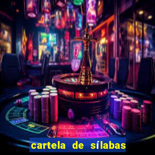cartela de sílabas para imprimir