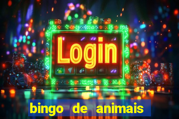 bingo de animais para educa??o infantil