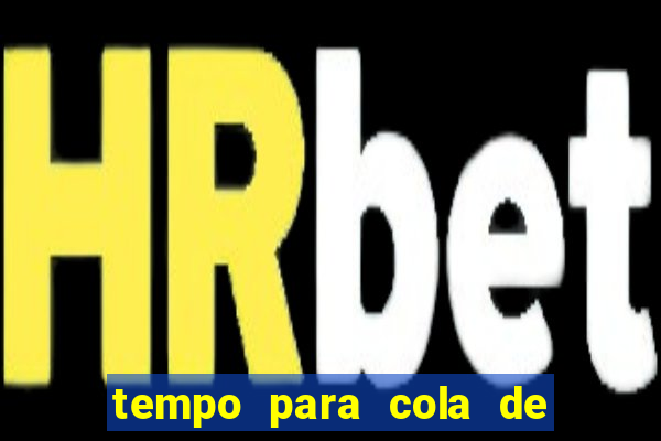 tempo para cola de cano secar