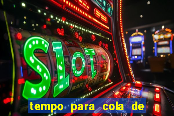 tempo para cola de cano secar