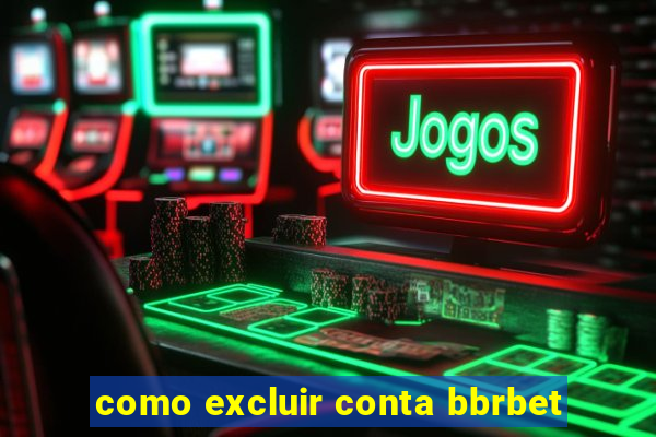 como excluir conta bbrbet