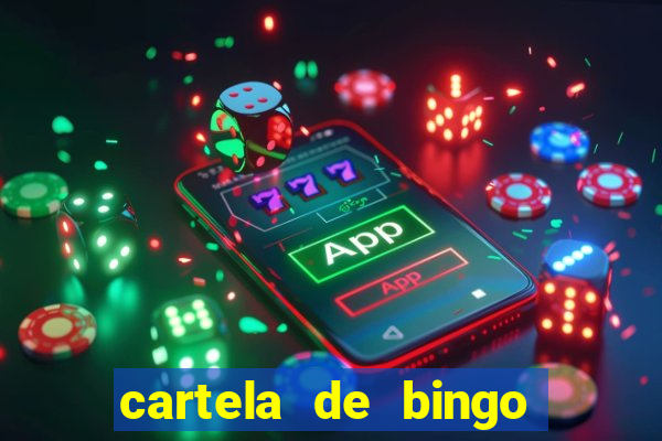 cartela de bingo cha de bebe