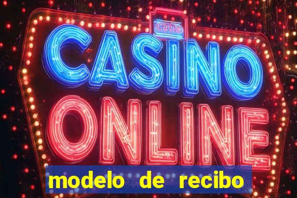 modelo de recibo de pagamento word