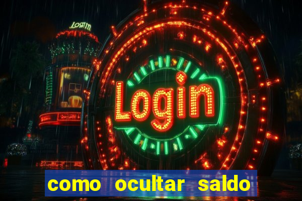 como ocultar saldo na betfair