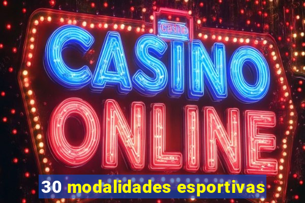 30 modalidades esportivas